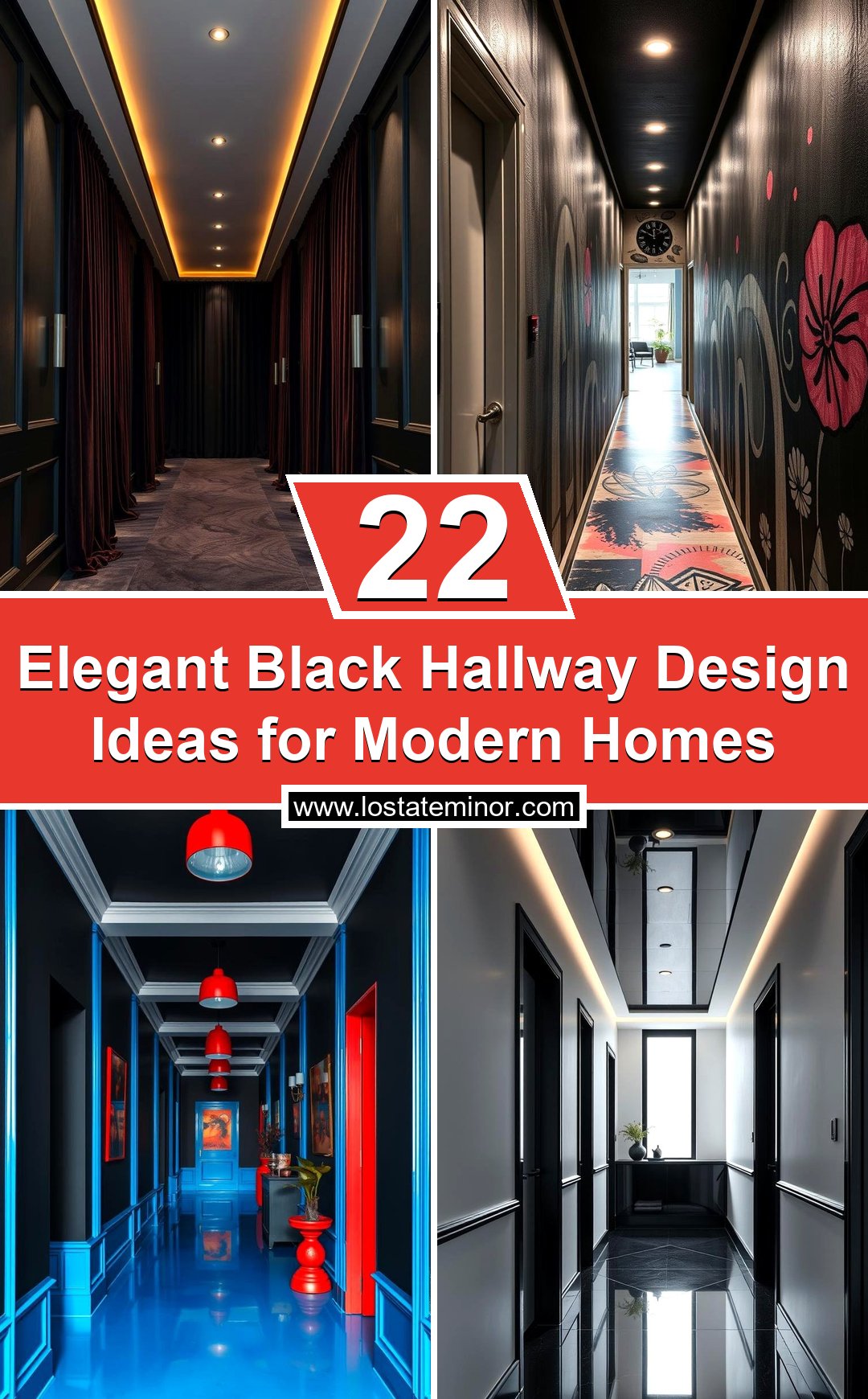 22 Elegant Black Hallway Design Ideas for Modern Homes - Lost At E Minor
