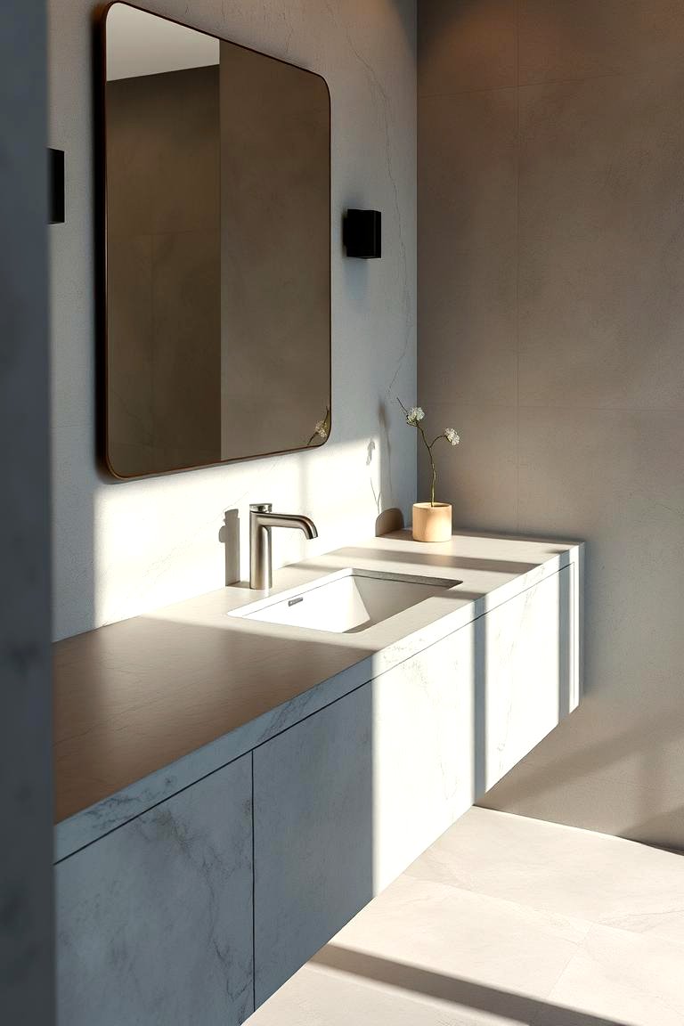 22 Concrete Bathroom Ideas Modern Industrial Chic Spaces Photo Inspiration