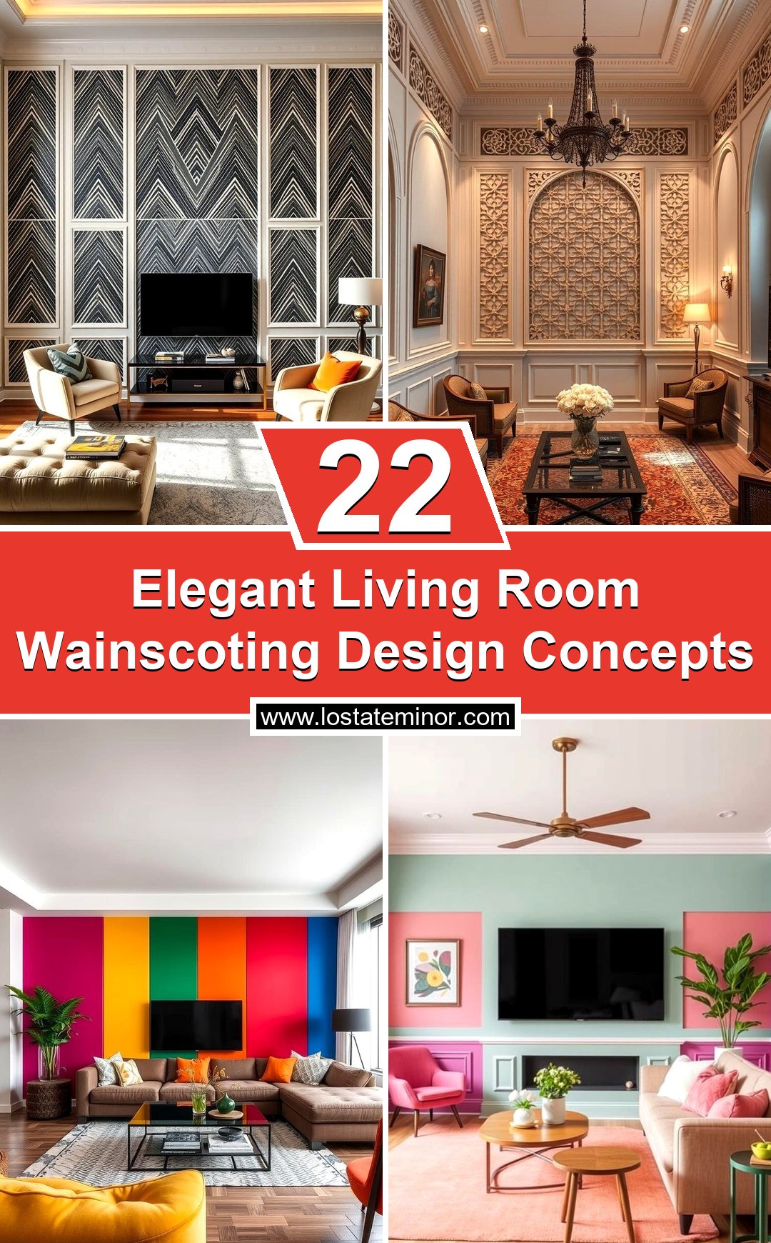 22 Elegant Living Room Wainscoting Design Concepts - Lost At E Minor