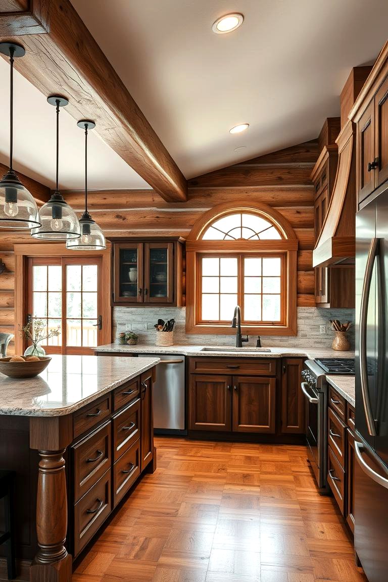 22 Log Cabin Kitchen Design Ideas for Rustic Charm - Lost At E Minor