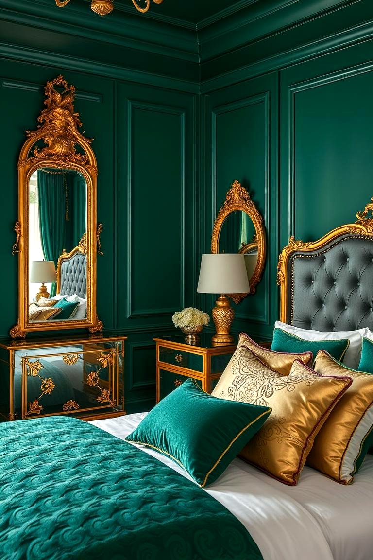 22 Emerald Green Bedroom Ideas for Serene Sleep Retreats - Lost At E Minor