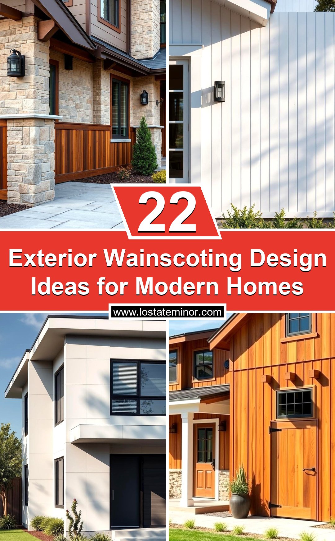 22 Exterior Wainscoting Design Ideas for Modern Homes - Lost At E Minor