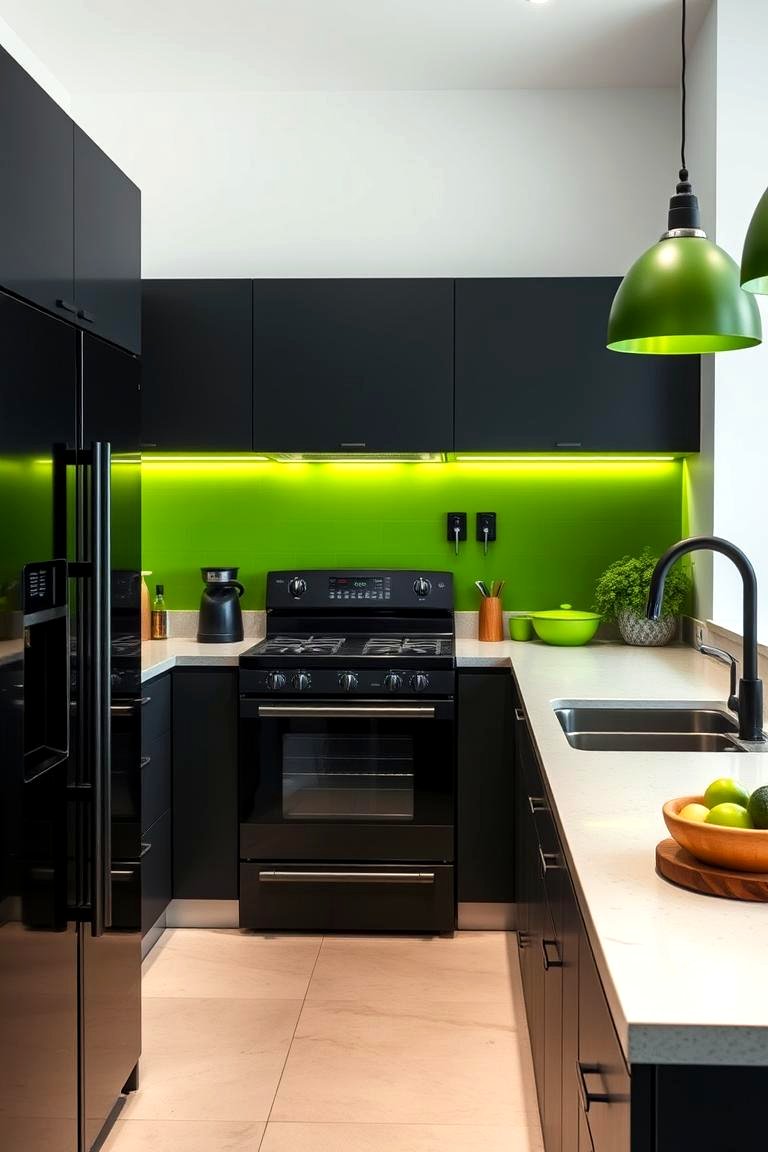 22 Black & Green Kitchen Ideas for Nature-Inspired Designs - Lost At E ...