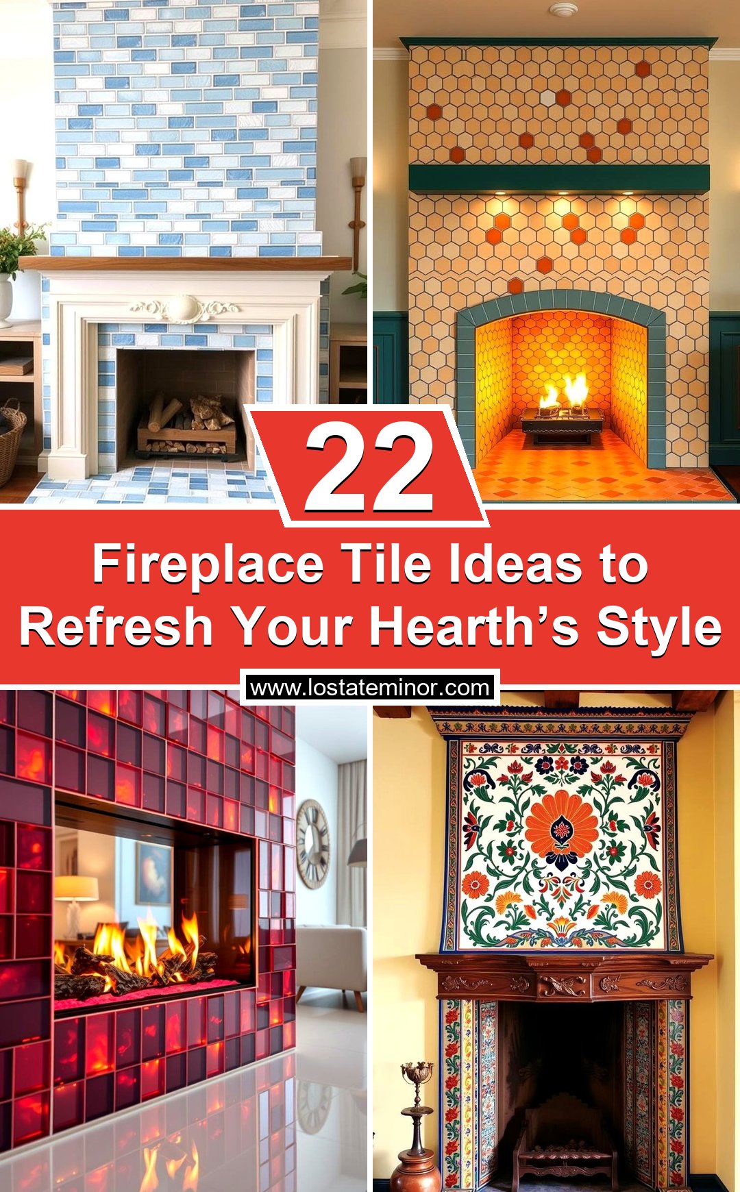 22 Fireplace Tile Ideas to Refresh Your Hearth’s Style - Lost At E Minor