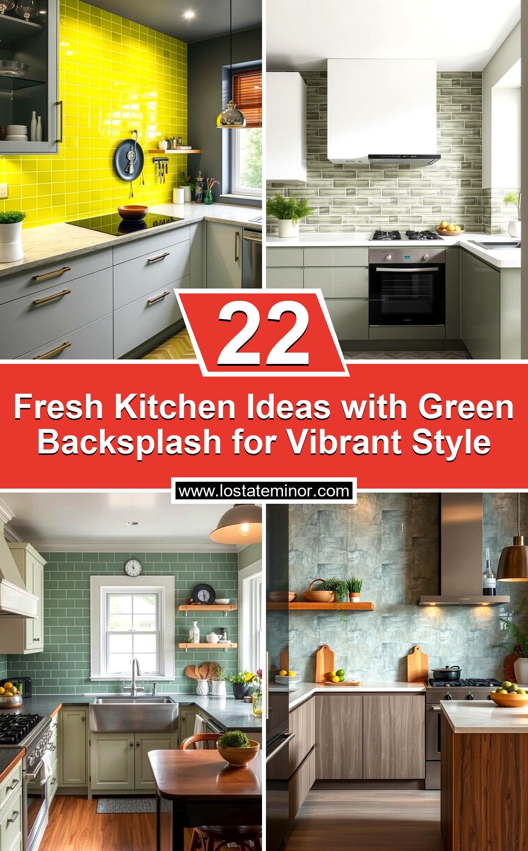 22 Fresh Kitchen Ideas with Green Backsplash for Vibrant Style - Lost ...
