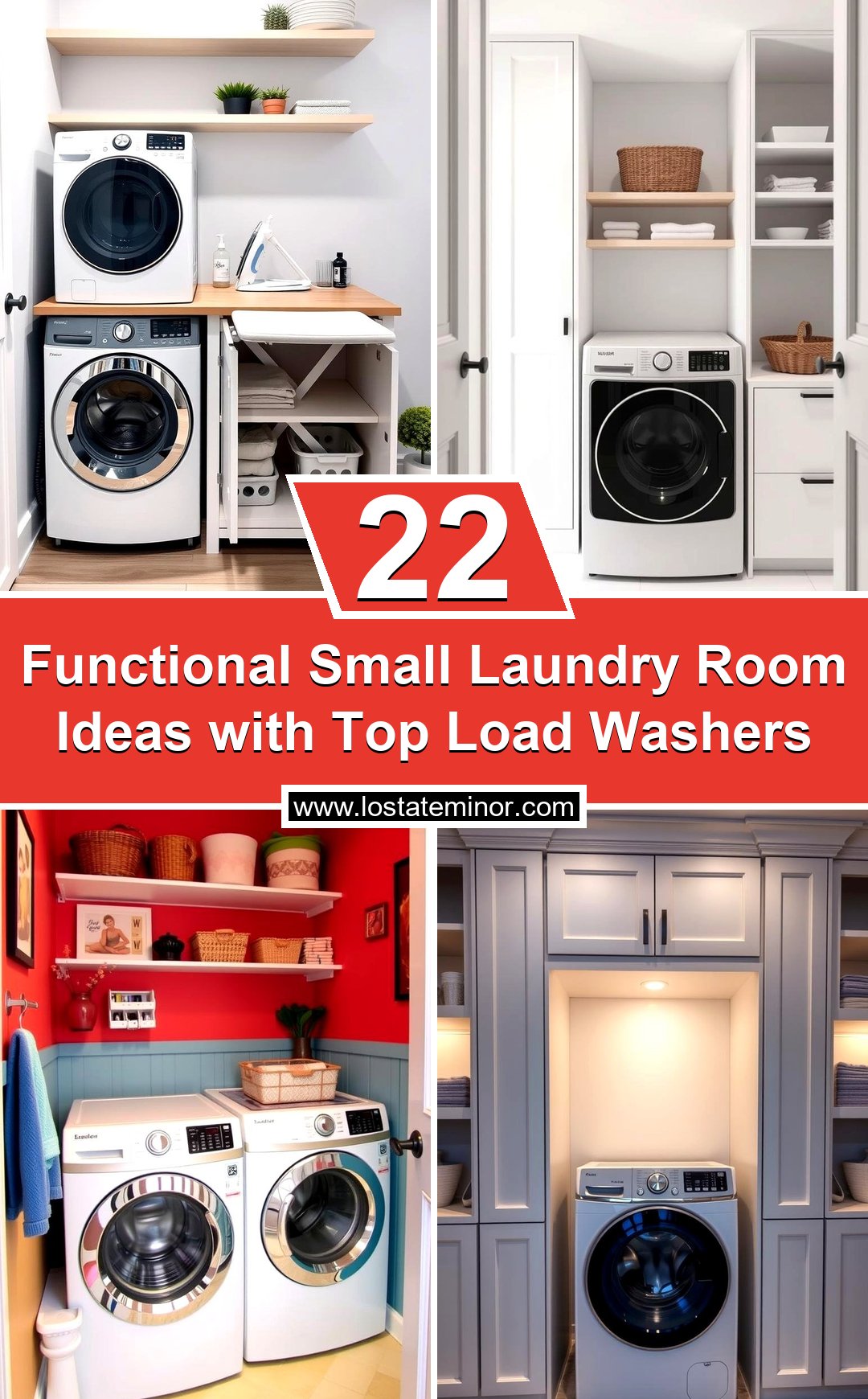 22 Functional Small Laundry Room Ideas with Top Load Washers - Lost At ...