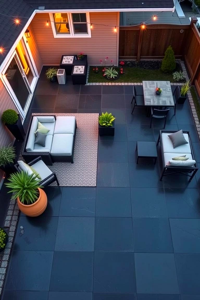 22 Modern Black Concrete Patio Ideas for Outdoor Spaces - Lost At E Minor