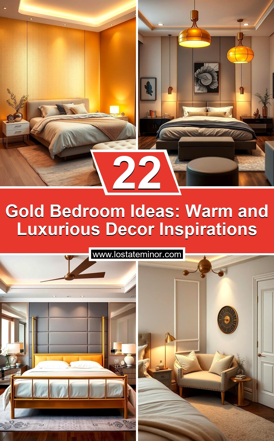 22 Gold Bedroom Ideas: Warm & Luxurious Decor Inspirations - Lost At E ...