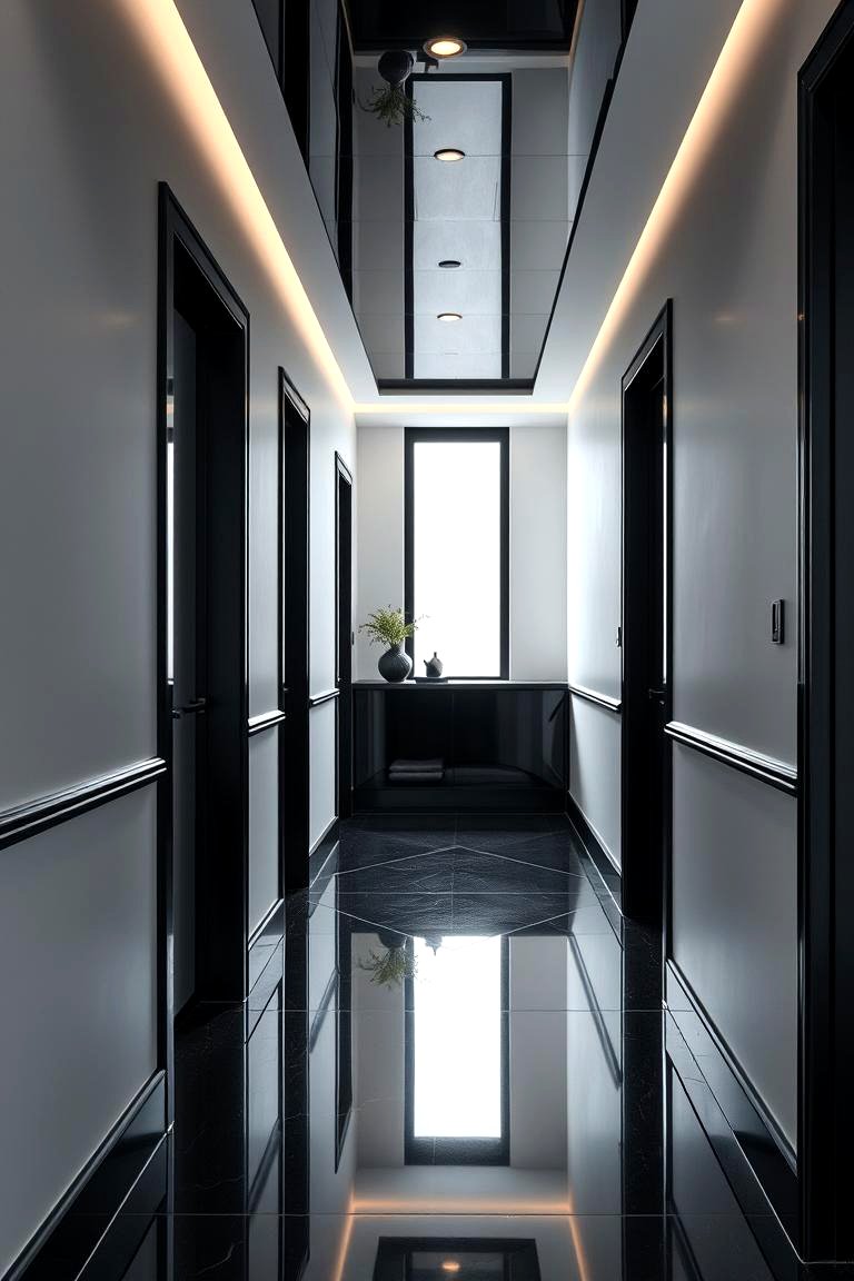22 Elegant Black Hallway Design Ideas for Modern Homes - Lost At E Minor