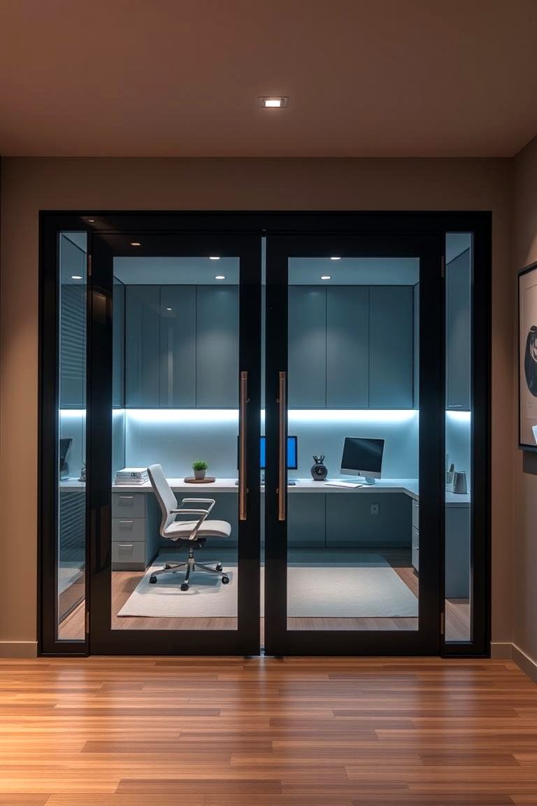 22 Home Office Door Designs to Separate Work from Living Areas - Lost ...