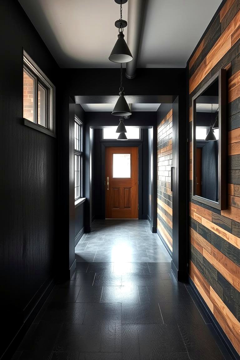 22 Elegant Black Hallway Design Ideas for Modern Homes - Lost At E Minor