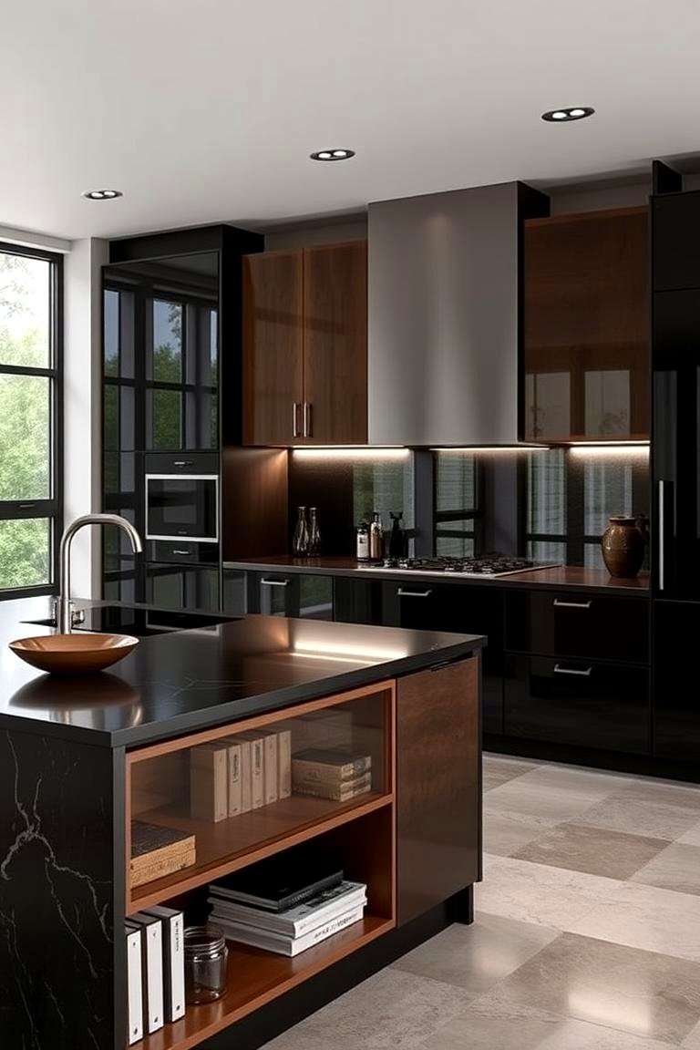 22 Black & Brown Kitchen Ideas for Rustic Modern Fusion - Lost At E Minor