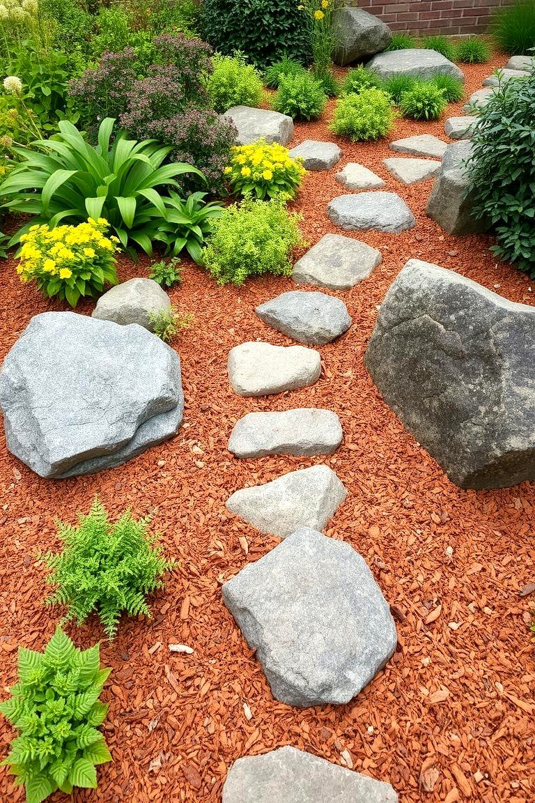 22 Rock & Mulch Front Yard Landscaping Design Ideas - Lost At E Minor