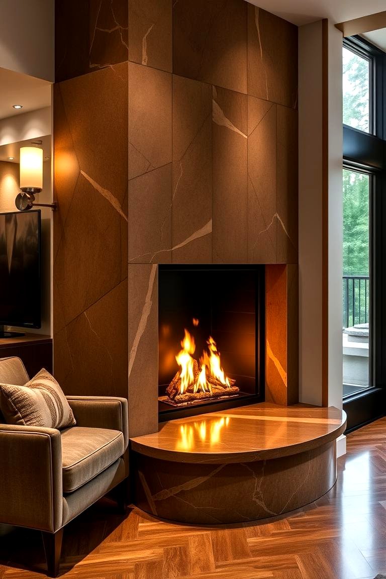 22 Modern Corner Gas Fireplace Ideas for Energy-Efficient Homes - Lost ...