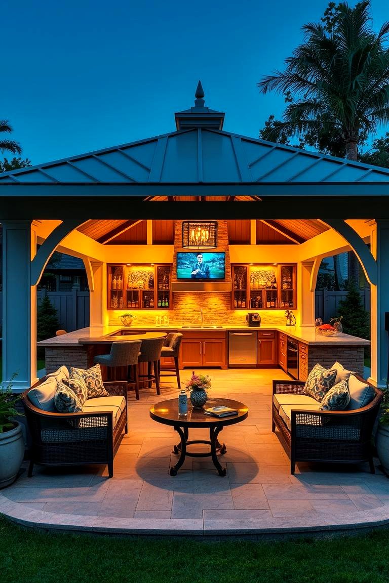 22 Gazebo Outdoor Kitchen Ideas for Al Fresco Dining - Lost At E Minor