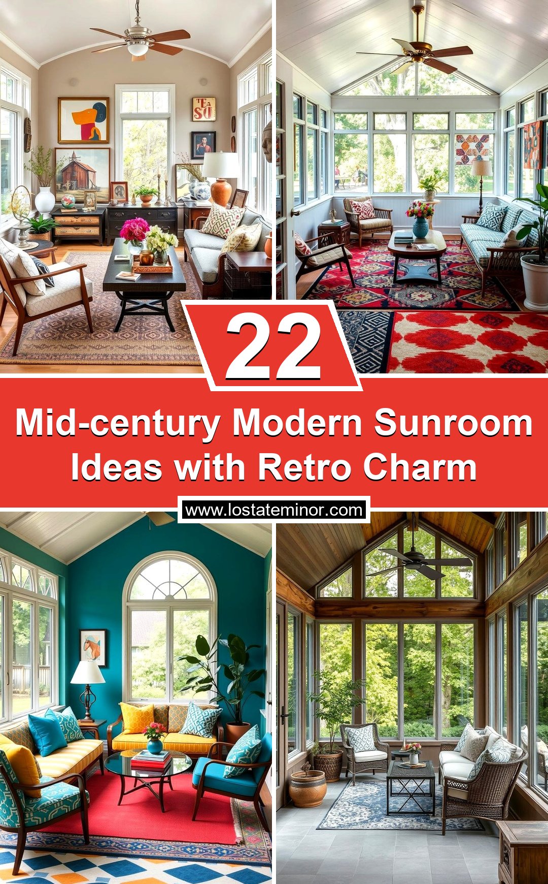 22 Mid-century Modern Sunroom Ideas with Retro Charm - Lost At E Minor