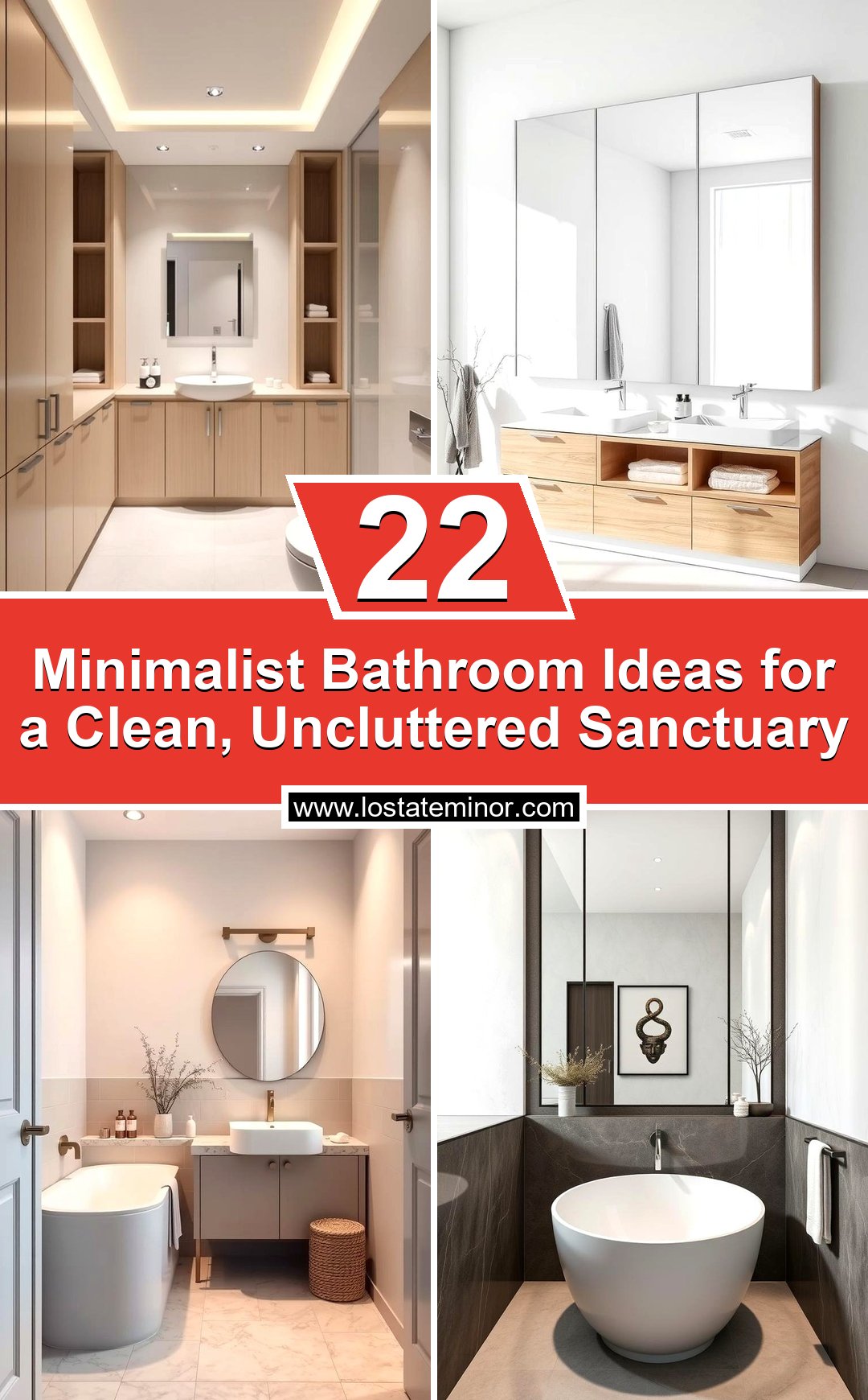 Uncluttered Minimalist Bathroom Design photo