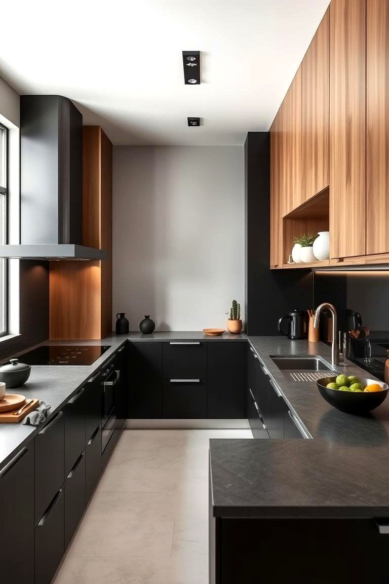 22 Black & Brown Kitchen Ideas for Rustic Modern Fusion - Lost At E Minor