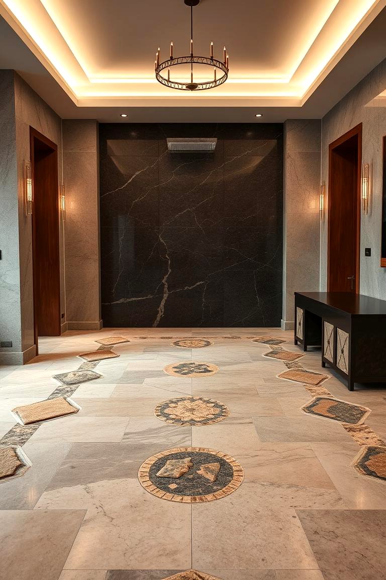 Natural Stone Inlay 22 Concrete Floor Ideas for Durable & Stylish Home Surfaces - Lost At E ...
