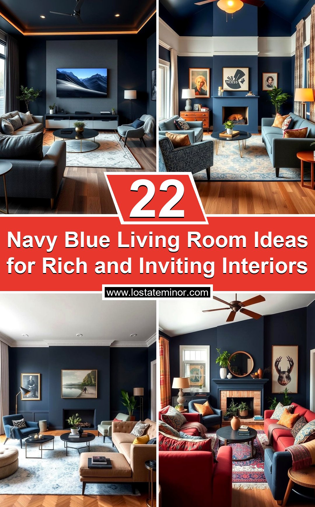 22 Navy Blue Living Room Ideas for Rich and Inviting Interiors - Lost ...