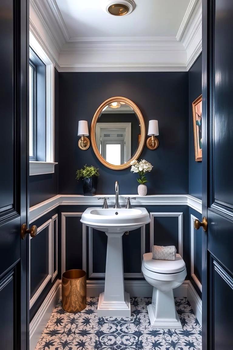 22 Blue Powder Room Designs for a Bold Small Space Makeover - Lost At E ...