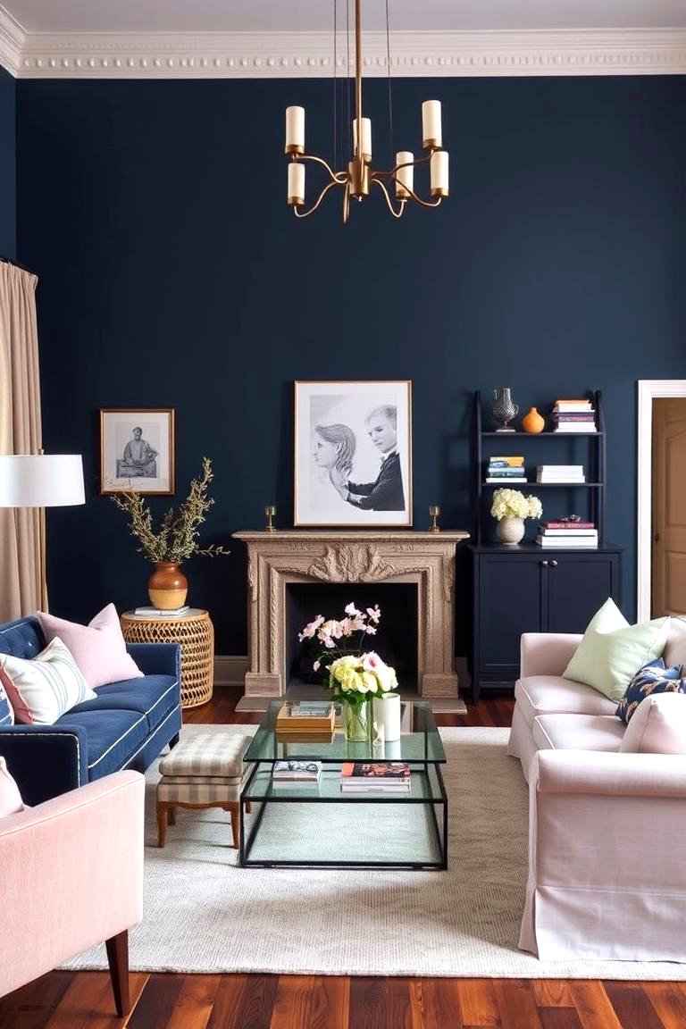 22 Navy Living Room Ideas for Deep, Cozy, and Stylish Spaces - Lost At ...