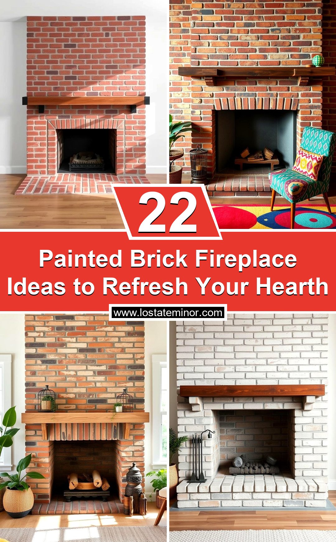22 Painted Brick Fireplace Ideas to Refresh Your Hearth - Lost At E Minor