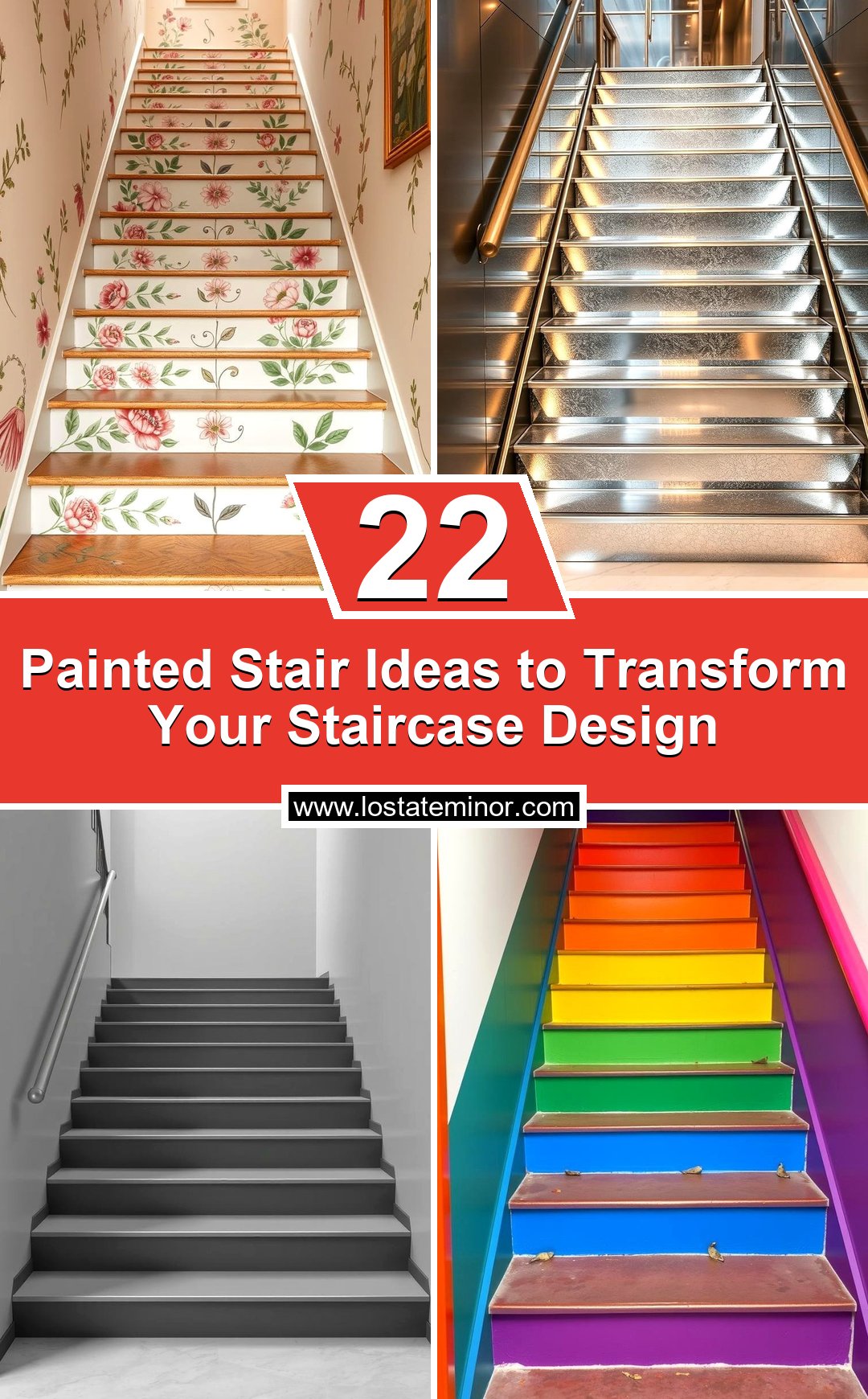 22 Painted Stair Ideas to Transform Your Staircase Design - Lost At E Minor