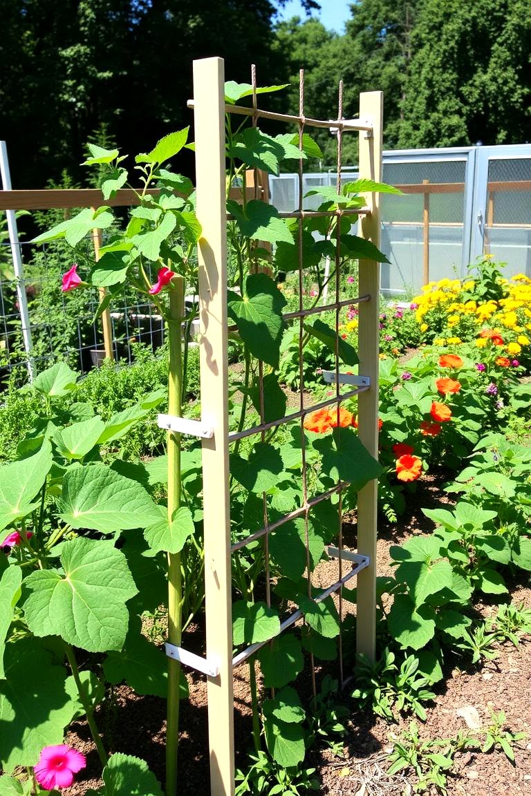 Curated visual reference: Picture Idea: 22 Cucumber Trellis Ideas For Vertical Garden Growth