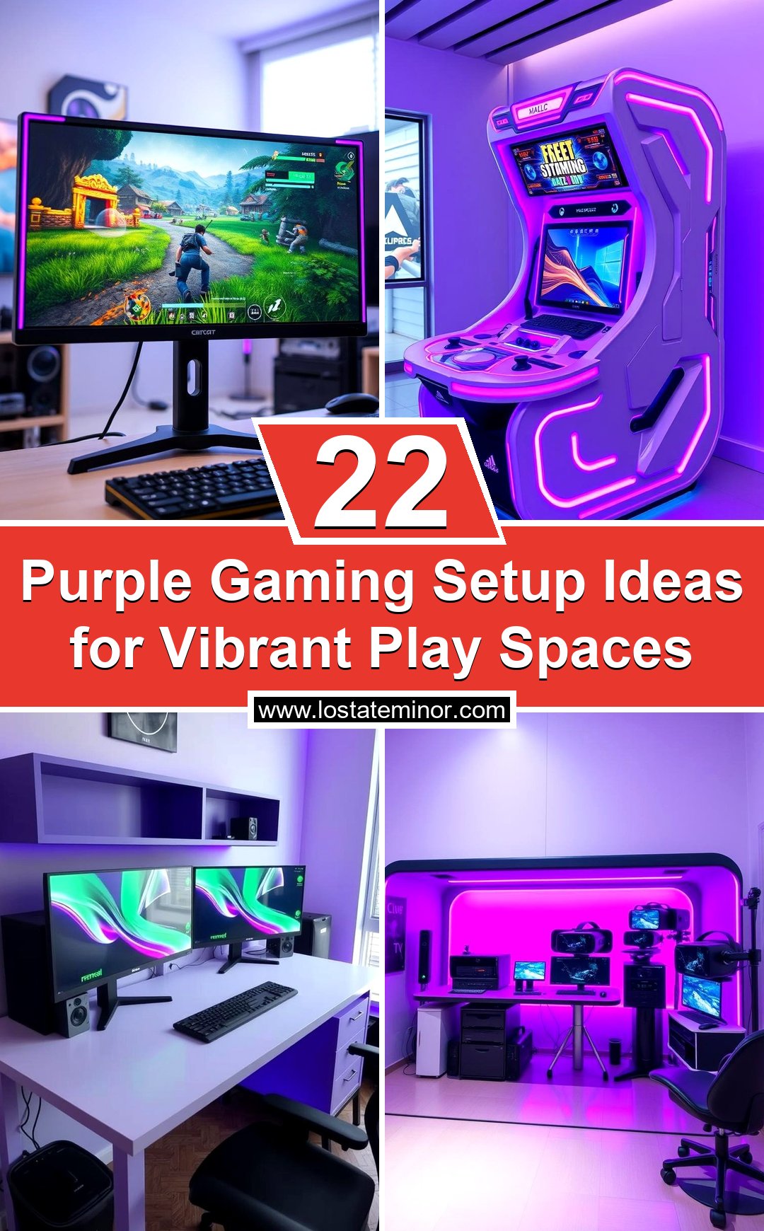 22 Purple Gaming Setup Ideas for Vibrant Play Spaces - Lost At E Minor