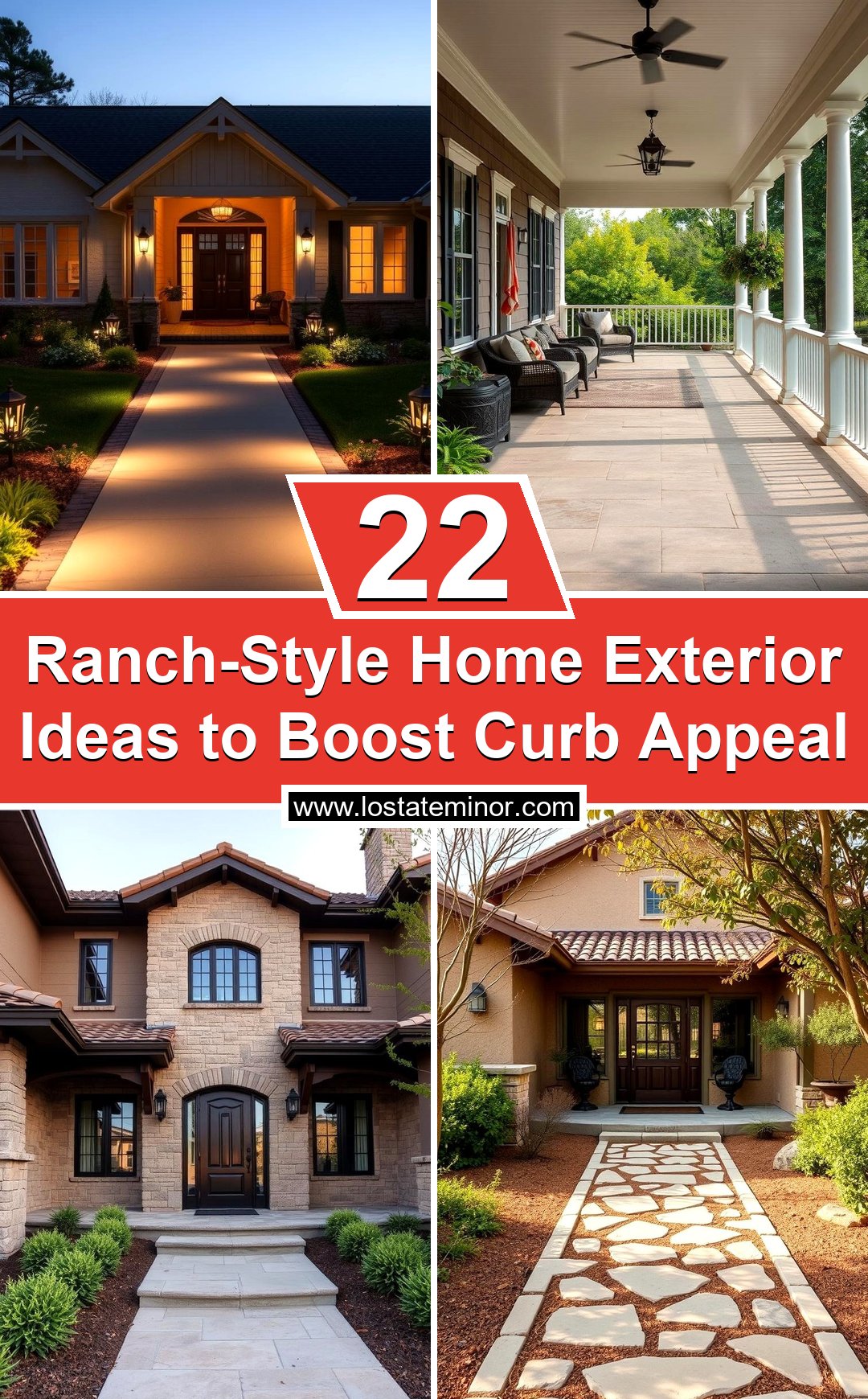 22 Ranch-Style Home Exterior Ideas to Boost Curb Appeal - Lost At E Minor