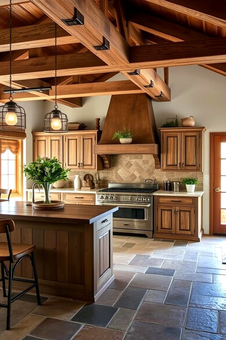 Slate Style 22 Elegant Kitchens With Slate Floors: Durable Style Ideas - Lost At E ...