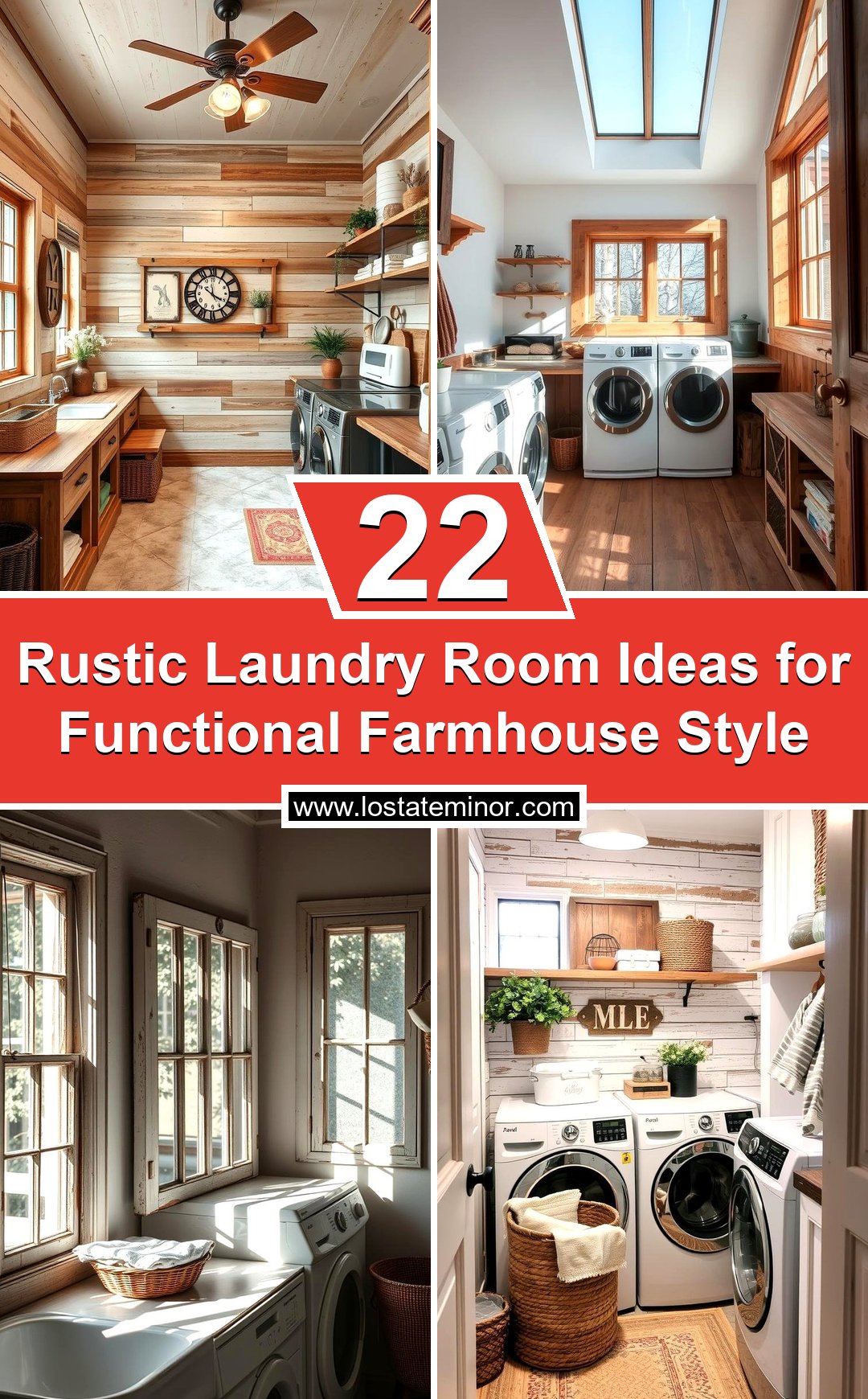 22 Rustic Laundry Room Ideas for Functional Farmhouse Style - Lost At E ...
