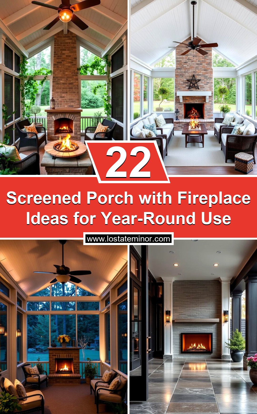 22 Screened Porch with Fireplace Ideas for Year-Round Use - Lost At E Minor