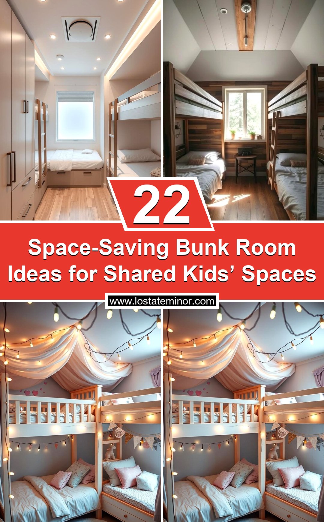 22 Space-Saving Bunk Room Ideas for Shared Kids’ Spaces - Lost At E Minor