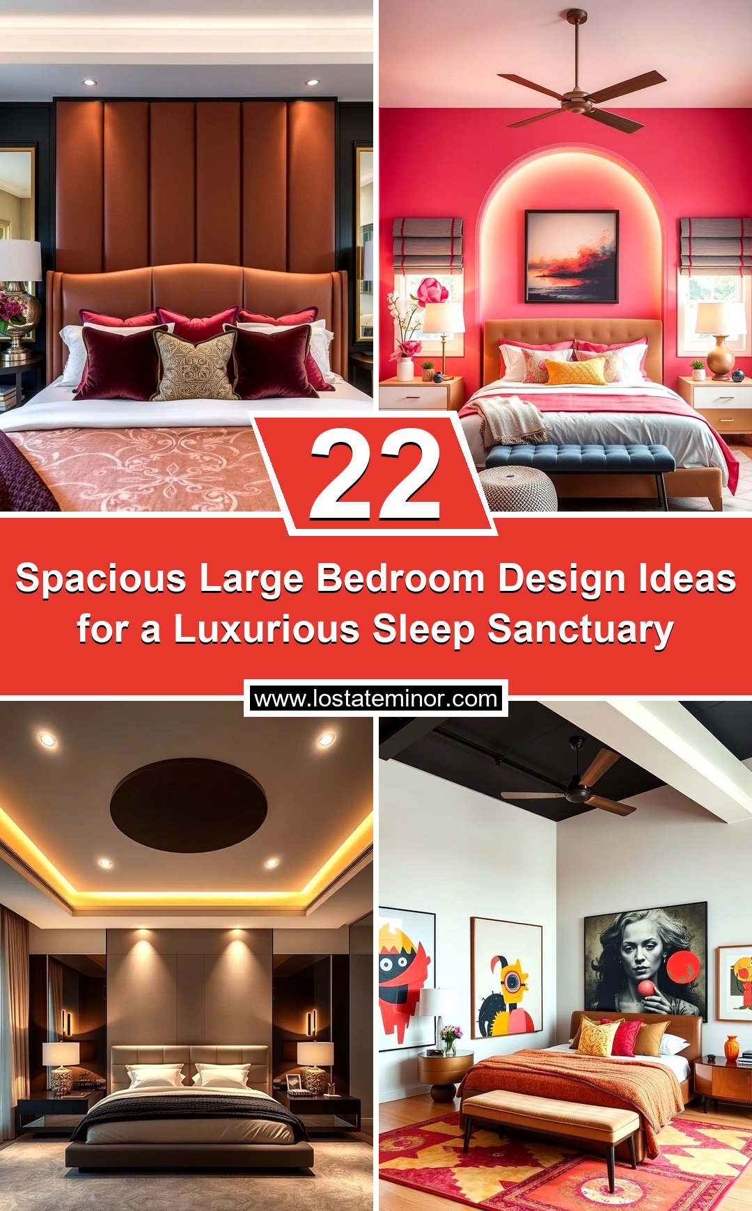 22 Spacious Large Bedroom Design Ideas for a Luxurious Sleep Sanctuary ...