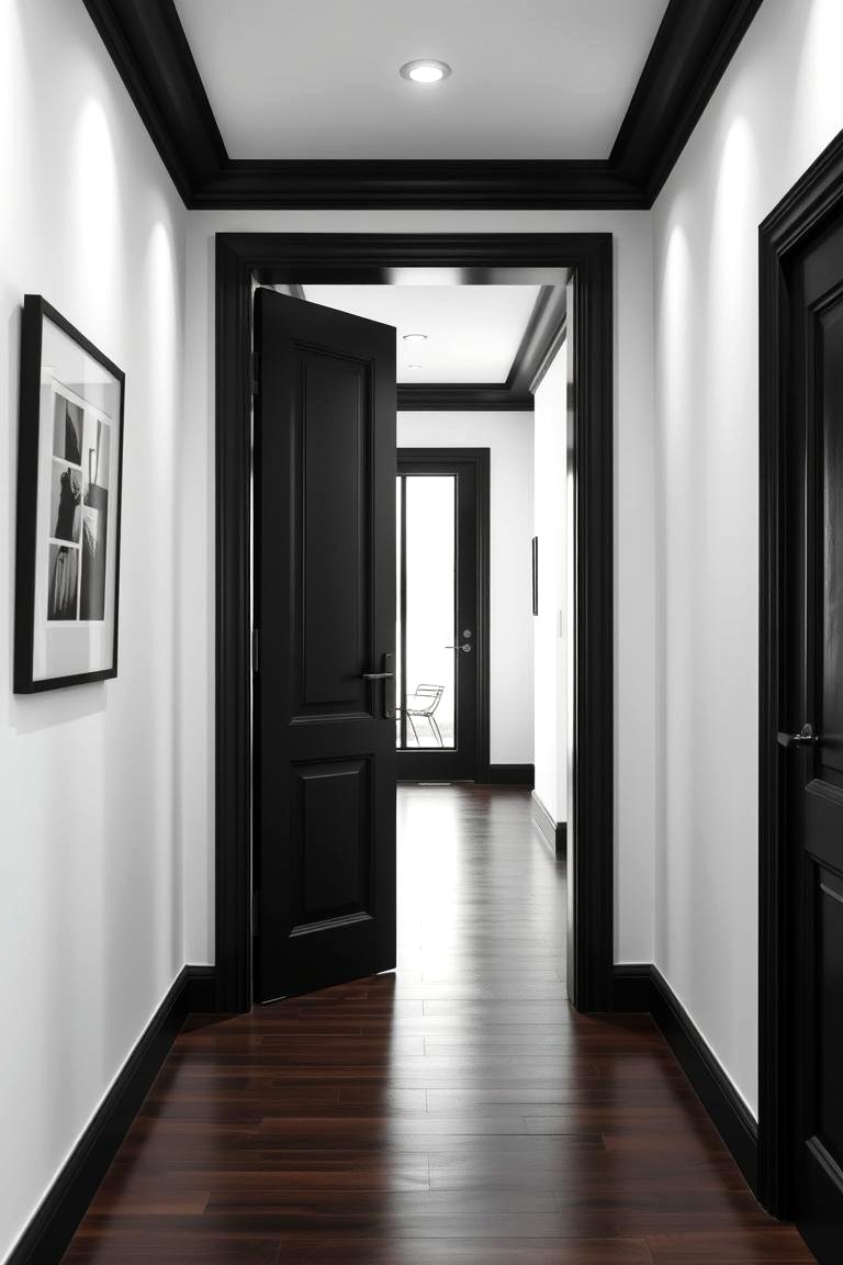 22 Striking Black and White Hallway Decor Solutions - Lost At E Minor