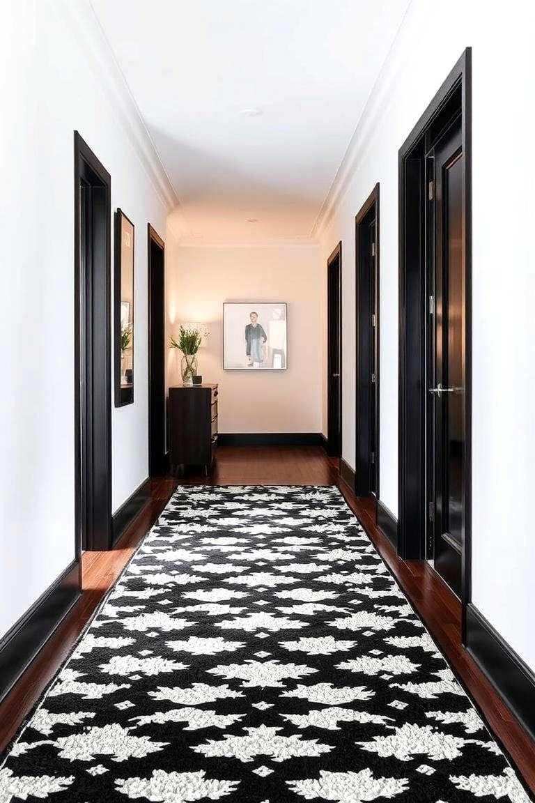 22 Striking Black and White Hallway Decor Solutions - Lost At E Minor