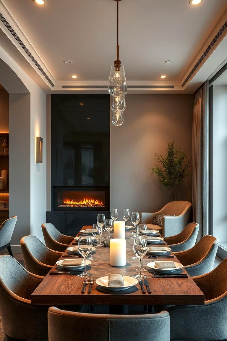 22 Inviting Dining Room With Fireplace Layout Ideas - Lost At E Minor