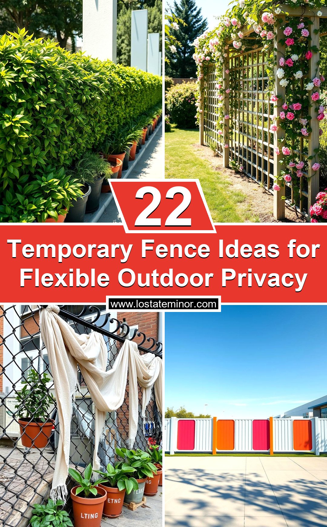22 Temporary Fence Ideas for Flexible Outdoor Privacy - Lost At E Minor
