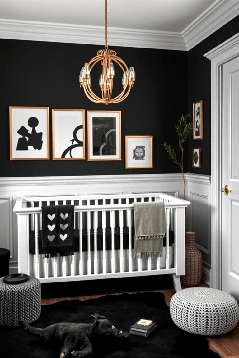 22 Black Nursery Ideas for Sophisticated & Calming Baby Rooms - Lost At ...