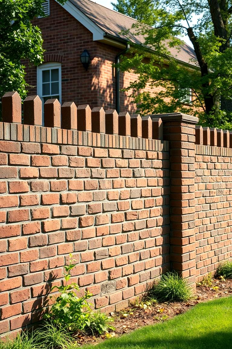 22 Classic Front Yard Brick Fence Ideas for Privacy & Elegance Lost — free download