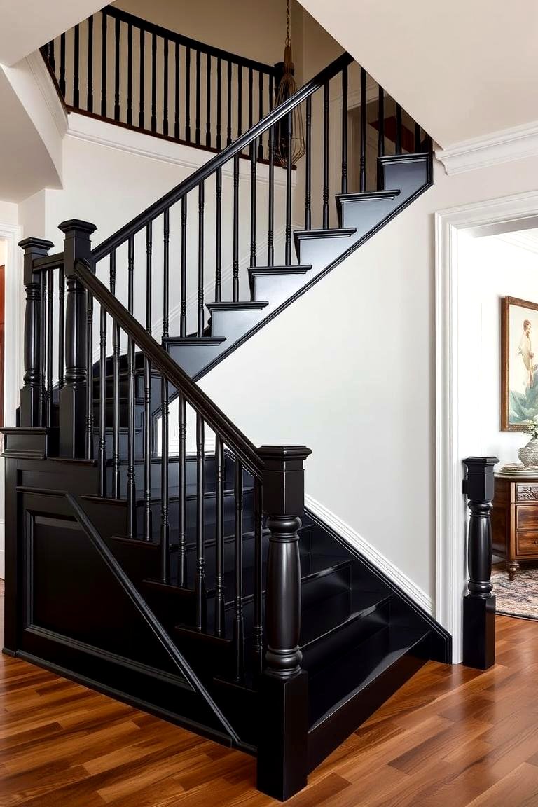 22 Black Staircase Ideas for Striking Modern & Industrial Homes - Lost ...