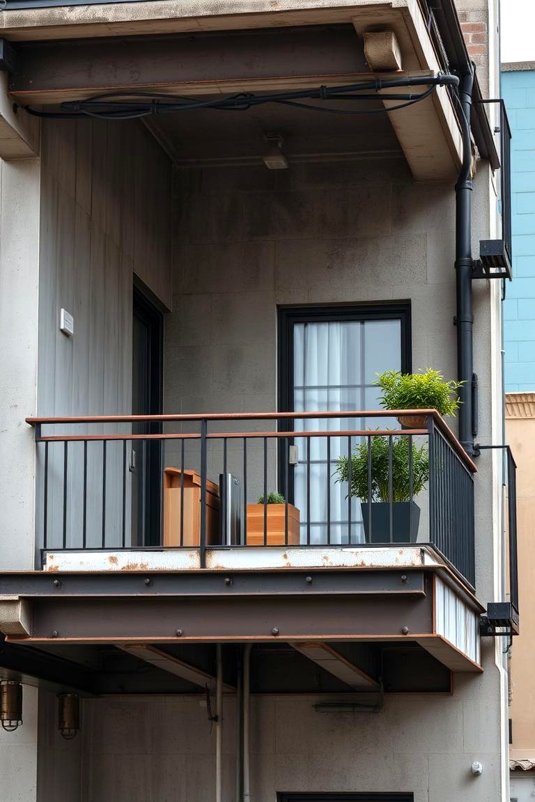 Image showcasing Industrial style loft apartment with arch windows and indoor balcony 3d ...