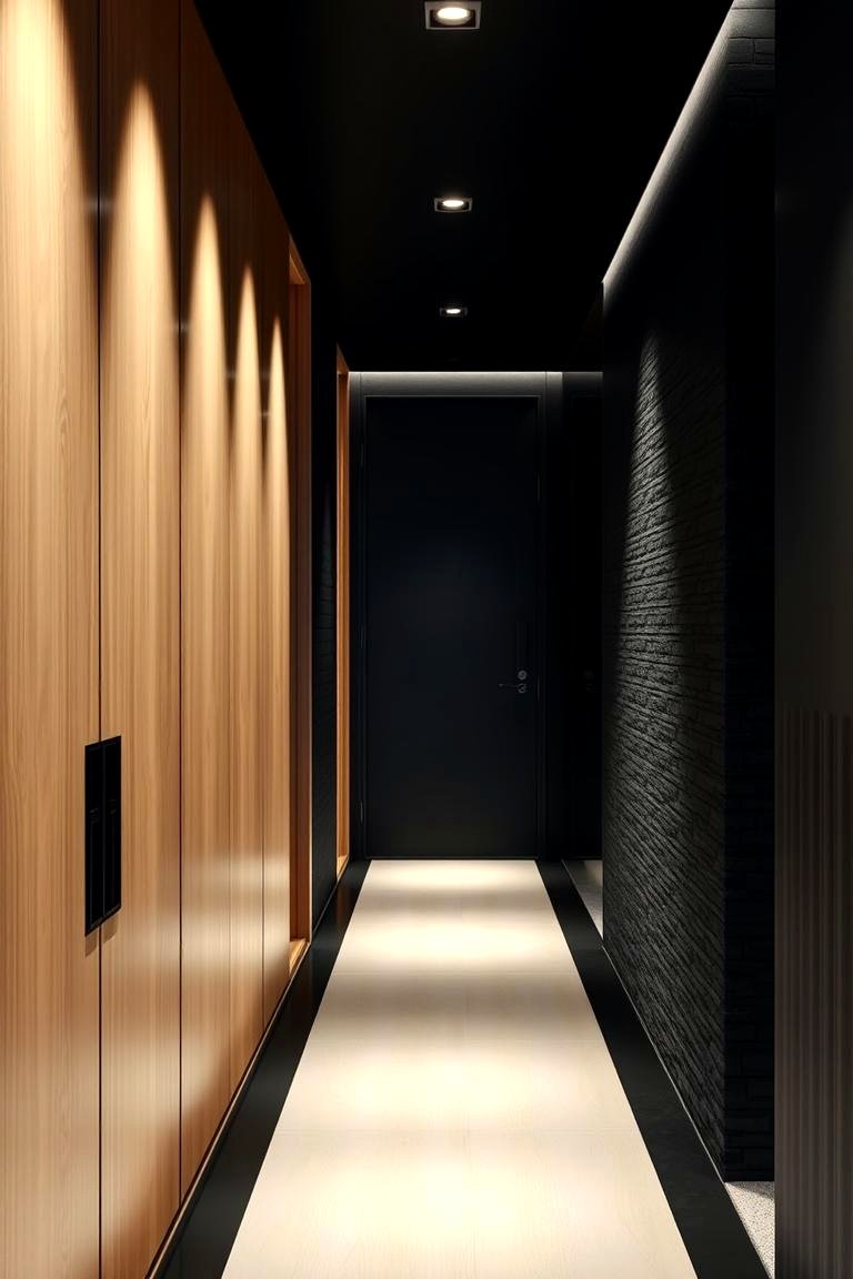 22 Elegant Black Hallway Design Ideas for Modern Homes - Lost At E Minor