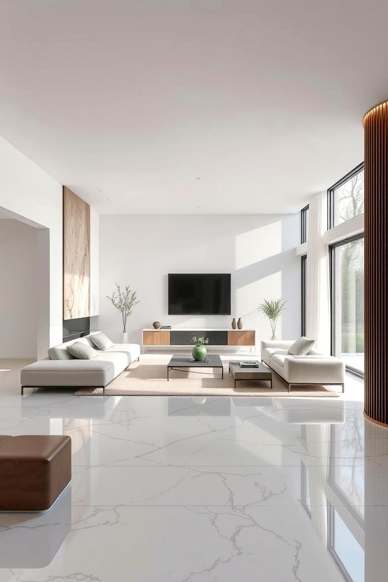 22 Marble Floor Living Room Ideas: Glossy & Geometric - Lost At E Minor