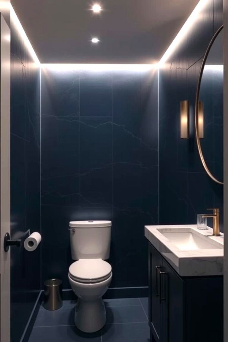 22 Navy Blue Powder Room Ideas for Bold and Elegant Style - Lost At E Minor